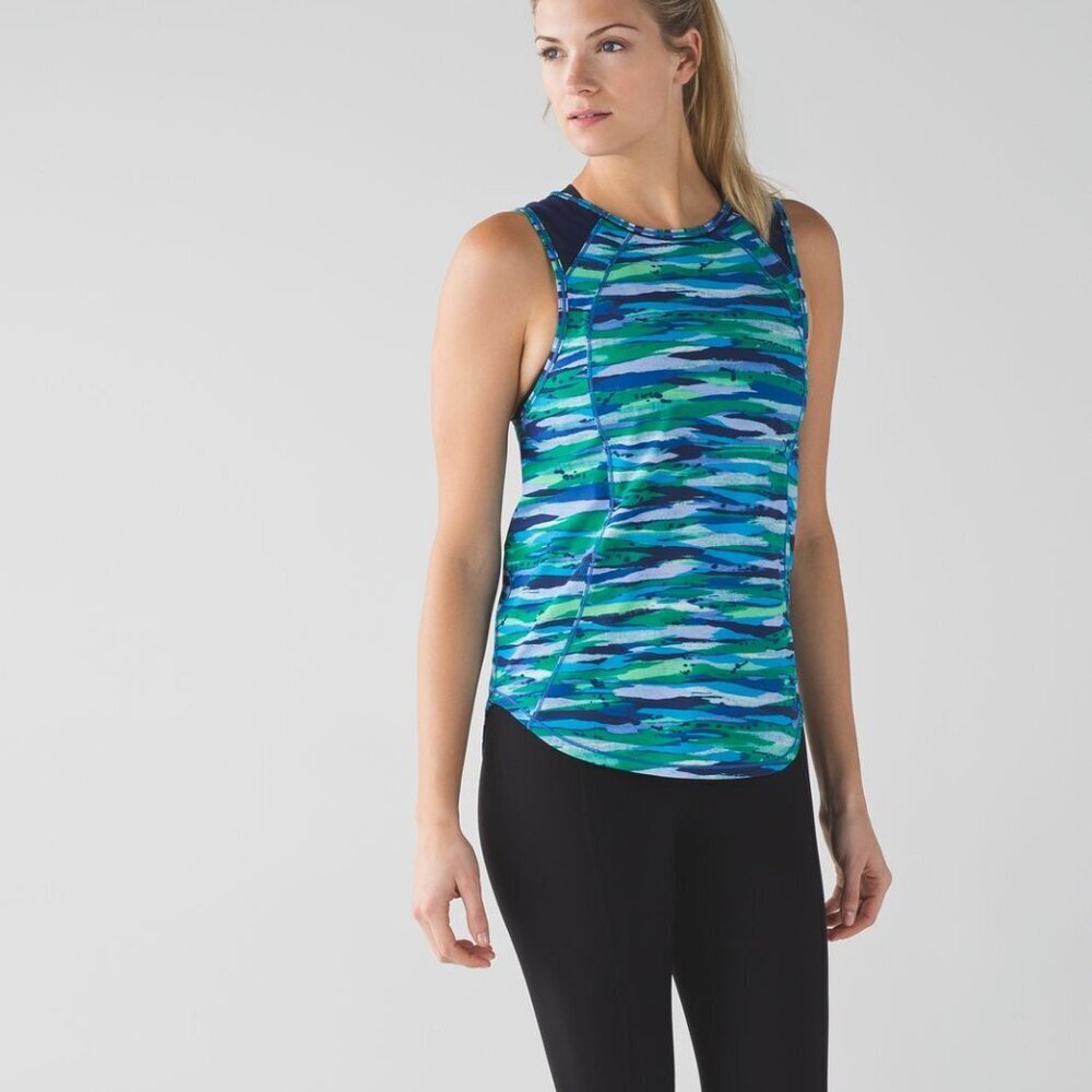Lululemon Sculpt Tank In Seven Wonders Multi / Hero Blue